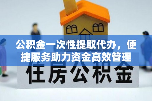 高坪公积金一次性提取代办，便捷服务助力资金高效管理
